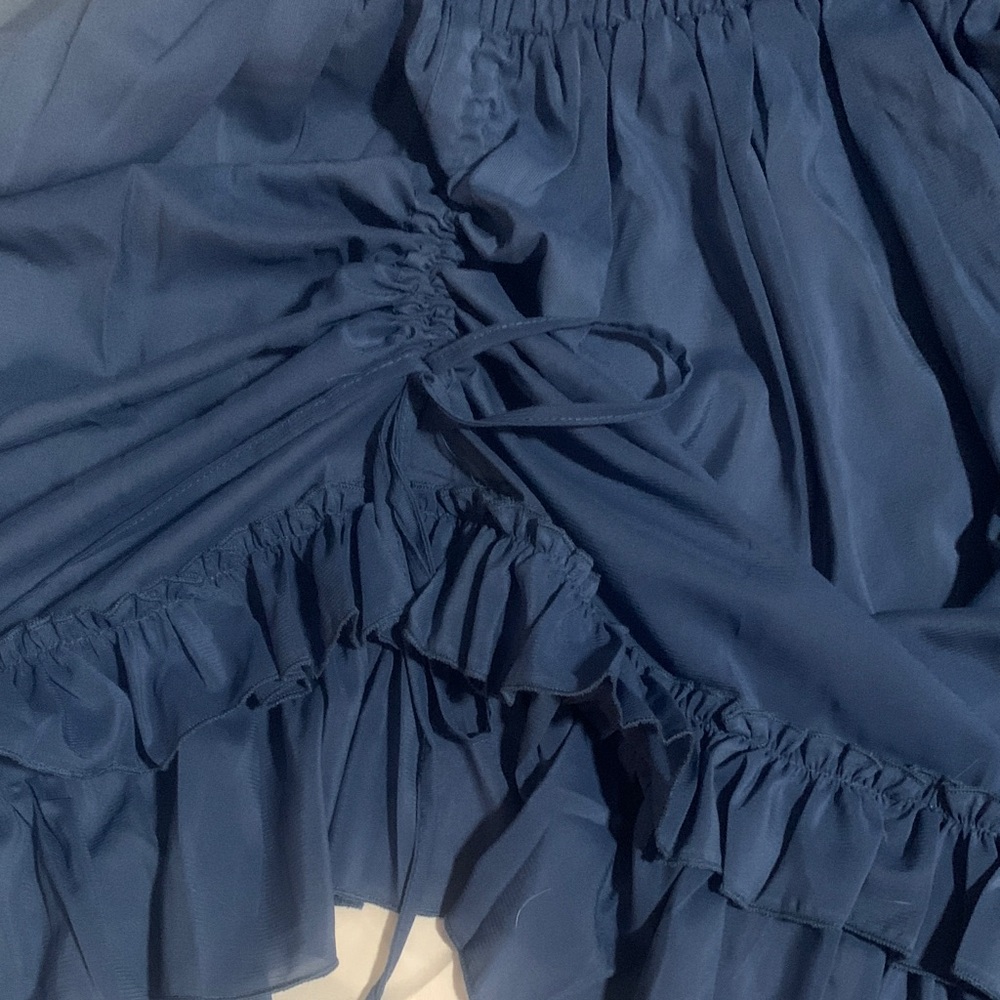 Blue Ruffled Dress - Picture 2 of 7